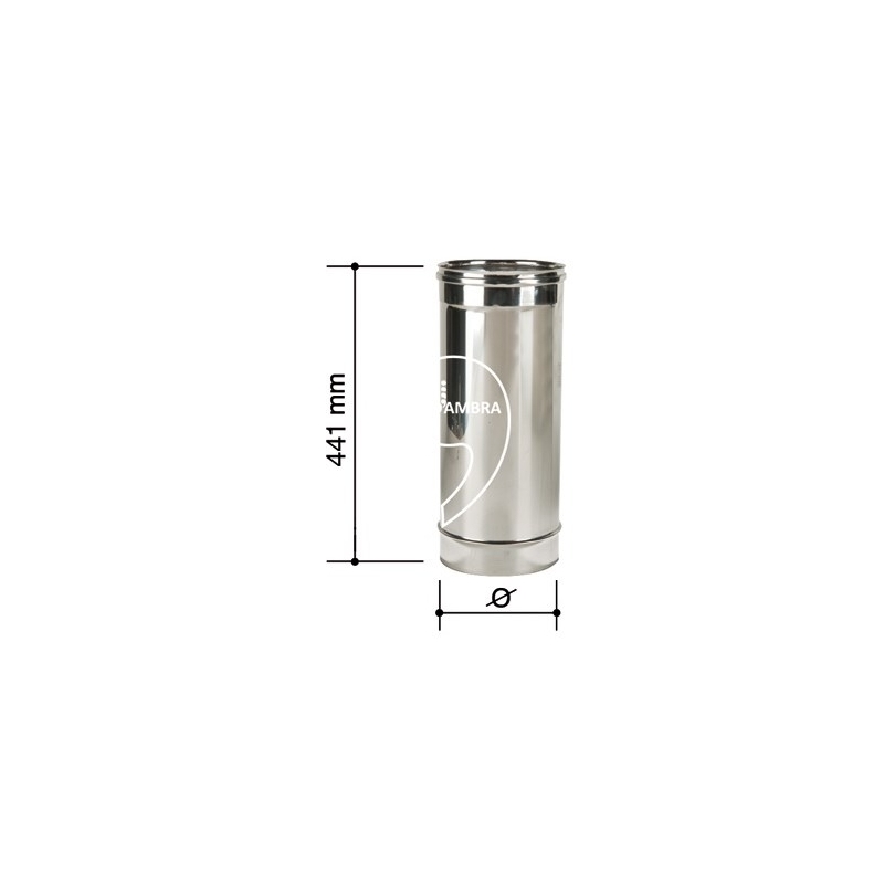 Elemento dritto  500 mm - Canna fumaria - acciaio inox