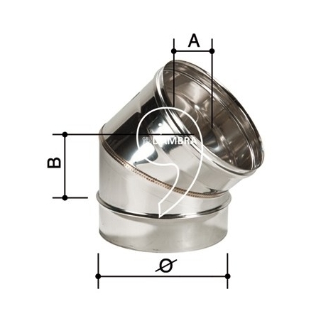 Elemento dritto 1000 mm - canna fumaria - acciaio inox