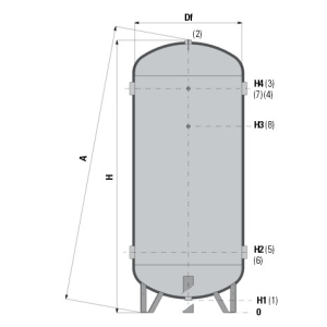 Serbatoio acqua refrigerata - 200-300-500-750-1000 litri
