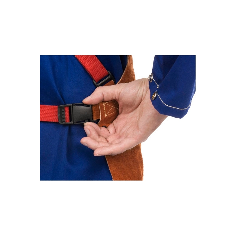 Grembiule saldatore - pelle crosta bovino - Lava Brown