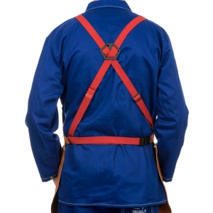 Grembiule saldatore - pelle crosta bovino - Lava Brown