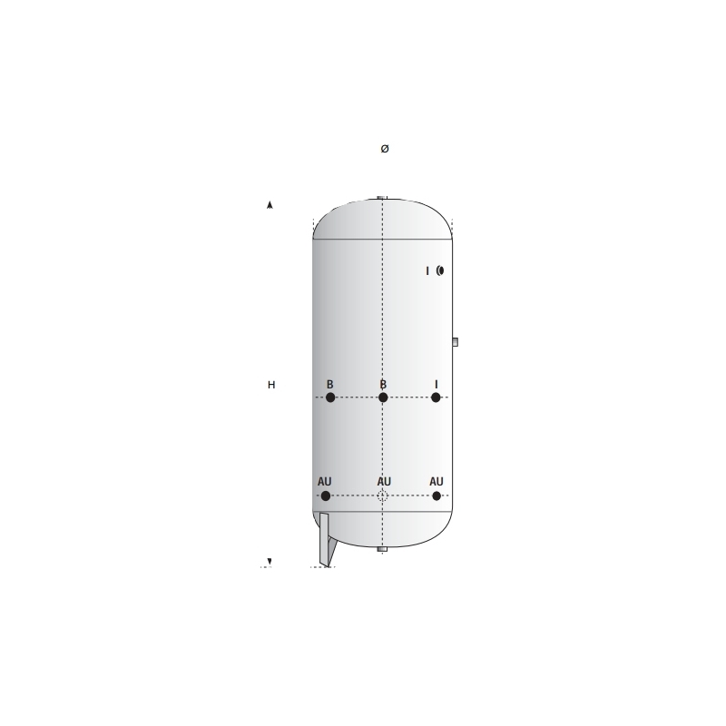 Serbatoio autoclave 200 litri 8 bar con collaudo