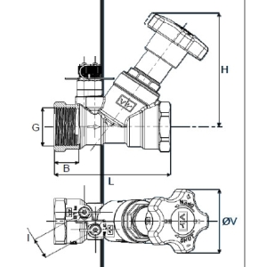 Volvola di bilanciamento 1/2" ottone orifizio fisso VIR 9510
