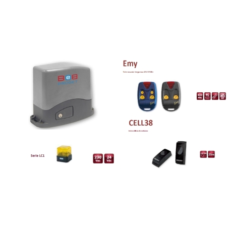 Kit Cancello scorrevole BEB - portata 800 Kg - frequenza 433 MHz 