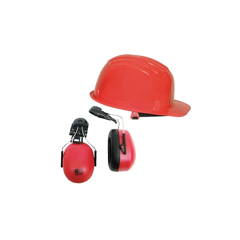 Elmetto di protezione con cuffie antirumore integrate