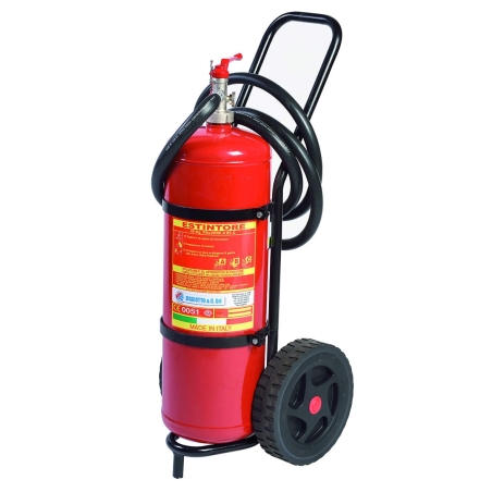 Estintore con carrello 30-50-100 kg a polvere