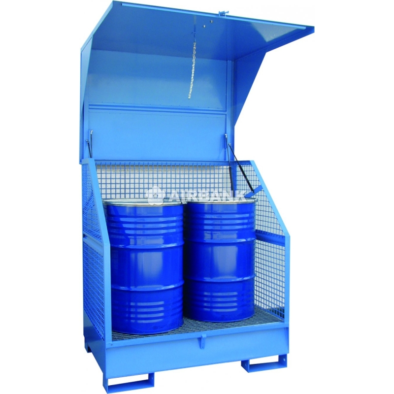Armadio per stoccaggio e protezione 2 fusti 200 kg / 208 litri