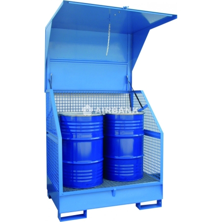 Armadio per stoccaggio e protezione 2 fusti 200 kg / 208 litri
