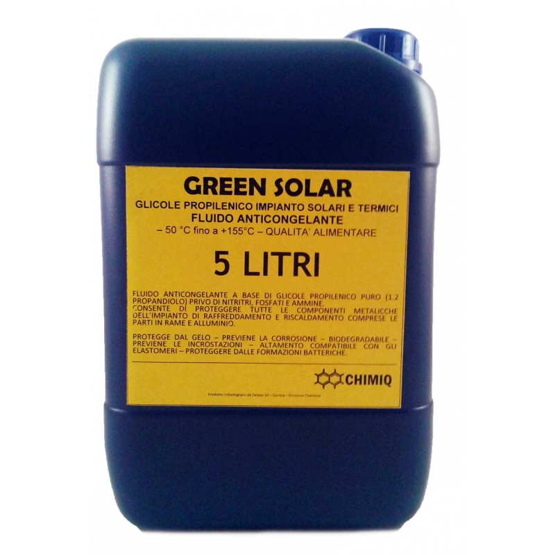 Liquido anticongelante per impianti solari 5 litri - Glicole propilenico -  Fornid