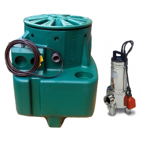 Lowara Singlebox - Pozzetto di scarico acque nere fognatura - Domo 7VX - 0.75 Hp