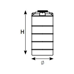 Serbatoio polietilene verticale 300 - 500 - 1500 - 2000 litri
