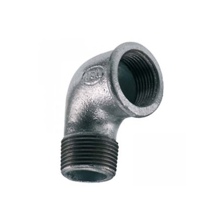 CURVA GOMITO MASCHIO FEMMINA ZINCATO  - CUORE BIANCO