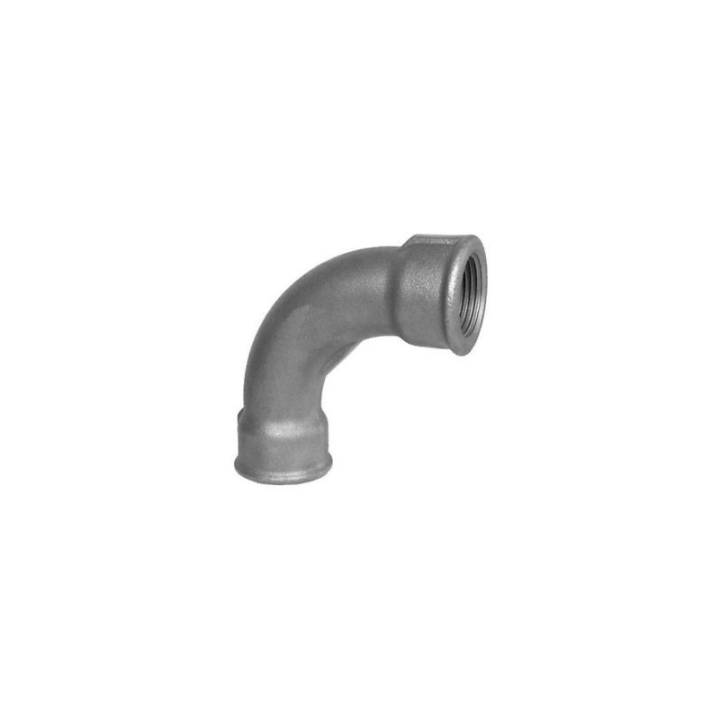 CURVA 90 °  FEMMINA FEMMINA ZINCATO - CUORE BIANCO