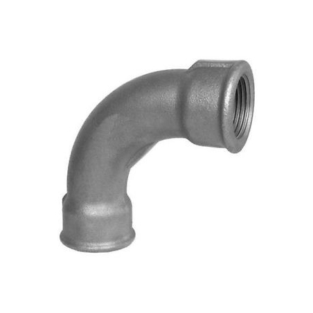 CURVA 90 °  FEMMINA FEMMINA ZINCATO - CUORE BIANCO