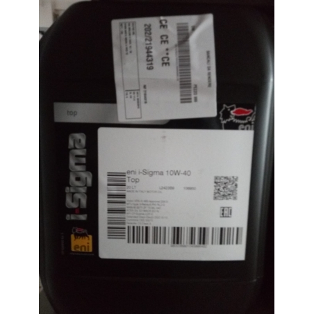 ENI I-SIGMA TOP 10W40 20 litri  lubrificante multigrado sintetico