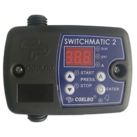 COELBO SWITCHMATIC 2, PRESSOSTATO ELETTRONICO DIGITALE PER ELETTROPOMPE MONOFASE 220V. FINO A 2,2KW (3HP)