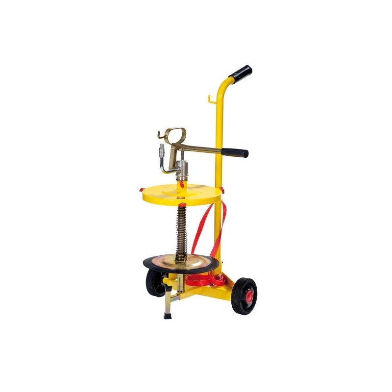 MECLUBE 016-1151-C20 - POMPA MANUALE TRAVASO GRASSO CARRELLATA PER FUSTI DA 18 30 KG