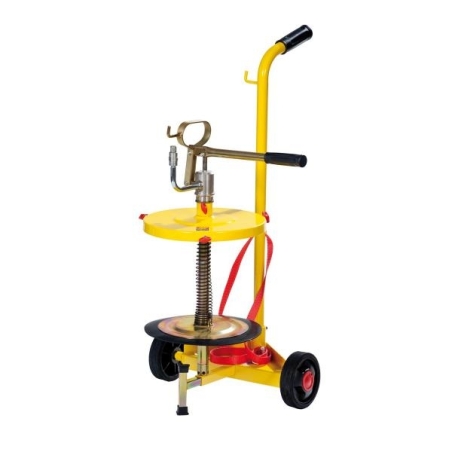 MECLUBE 016-1151-C20 - POMPA MANUALE TRAVASO GRASSO CARRELLATA PER FUSTI DA 18 30 KG