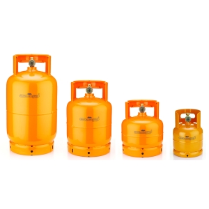 Bombola GPL, uscita valvola, attacco M 16 x 1,5 femmina -1 , 2 , 3 e  5 Kg