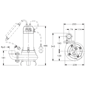 Pompa sommersa fognature Lowara DL(M) 109 1.1 kW