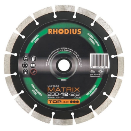 Disco diamantato per cemento armato e granito - Rhodius