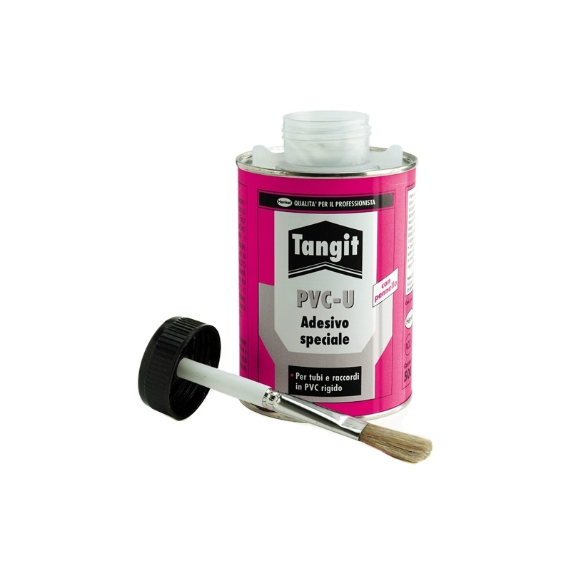 Colla Tangit con pennello e tubetto per tubi PVC