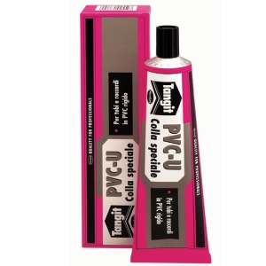 Colla Tangit con pennello e tubetto per tubi PVC