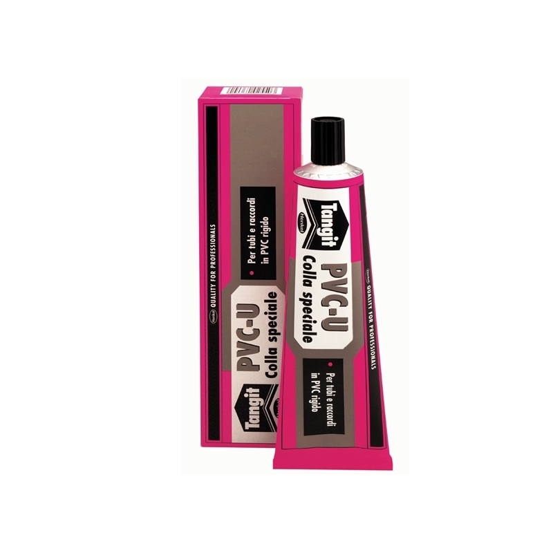 Colla Tangit con pennello e tubetto per tubi PVC