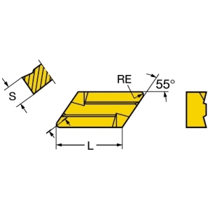 Inserto tornitura KNUX16 04 10L12 H13A - Sandvik